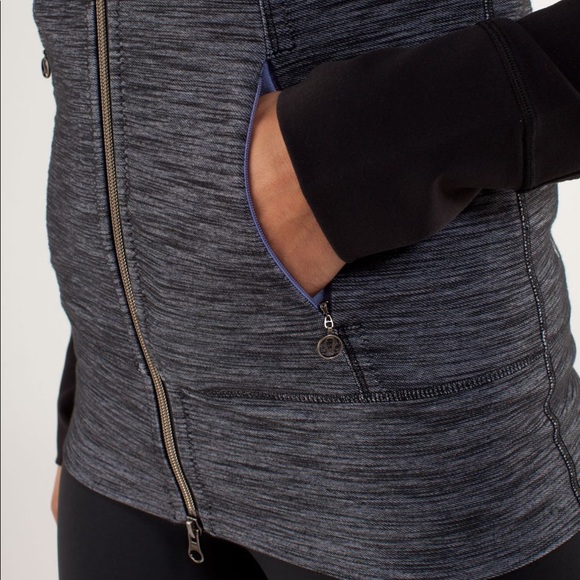 Lululemon Daily Yoga Jacket Reversible Slub Denim Purple Haze - Picture 4 of 7